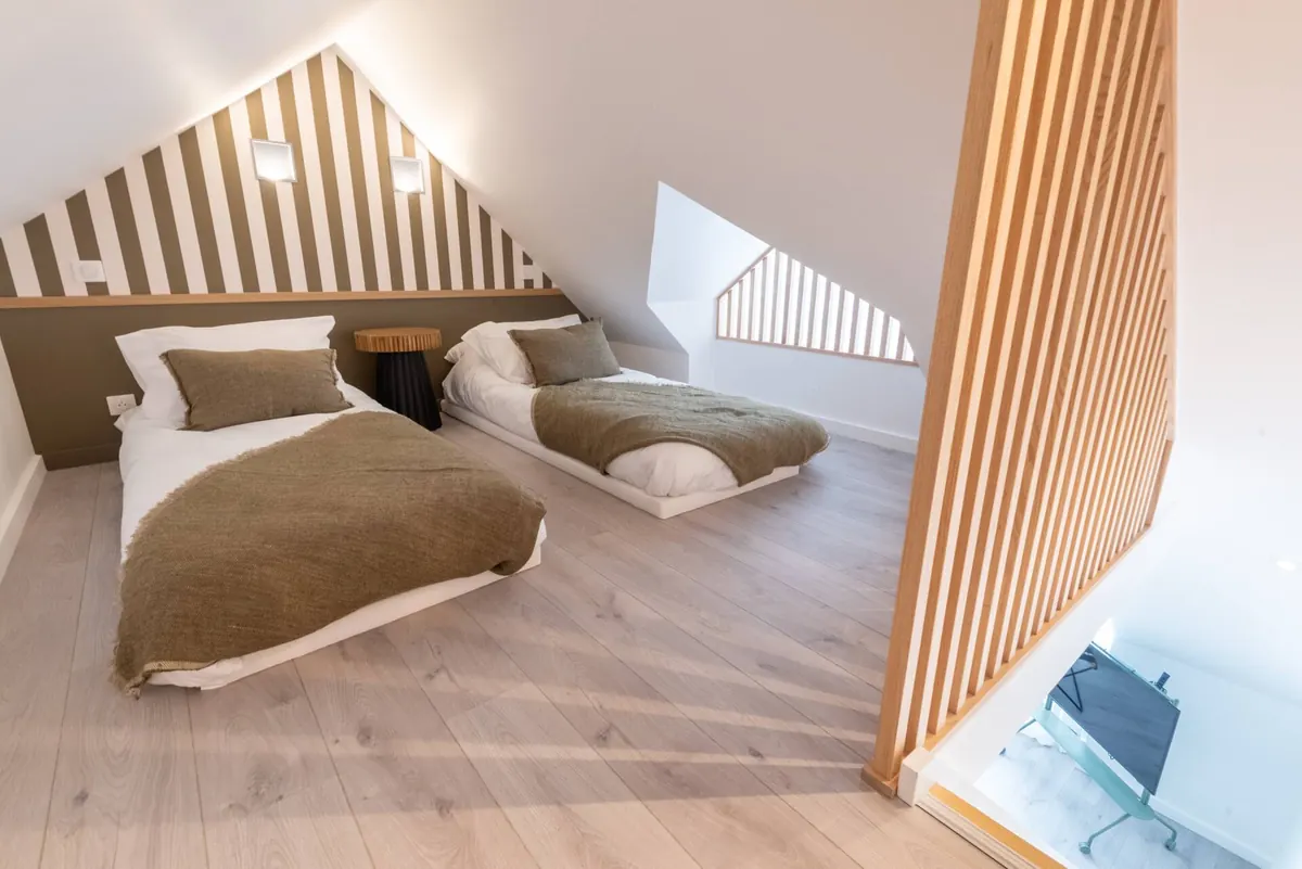 Children's mezzanine with two single beds