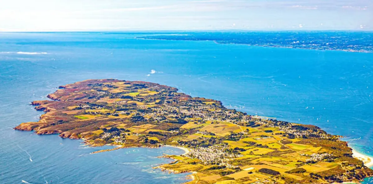 Vue aérienne de l'île de Groix